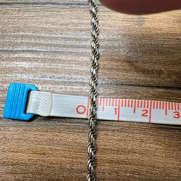 36” Sterling Silver 2mm Rope Chain - Picture 3 of 7